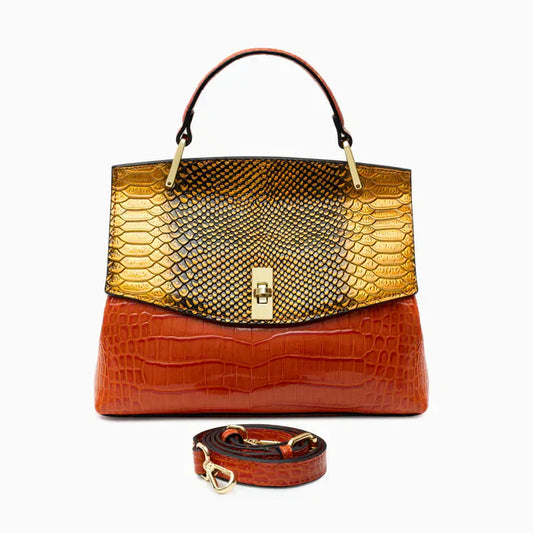 Ophelia - bolso de bandolera de piel de cocodrilo