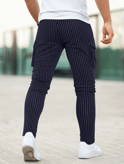 Vittorio Pantalones Slim Fit - Azul oscuro
