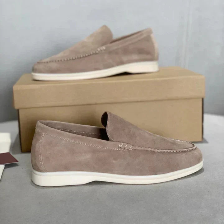 Enzo™ | Mocasines de ante con suela híbrida