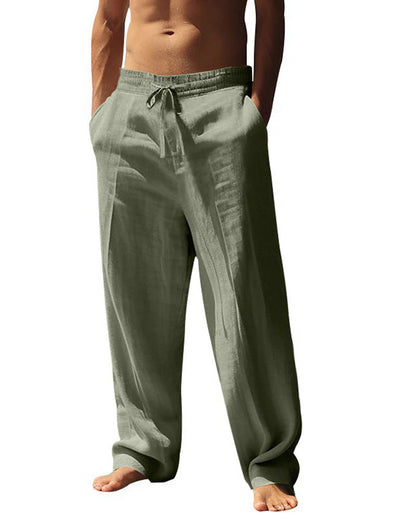 Pantalón para hombre – Corte relajado, pierna recta, look de playa