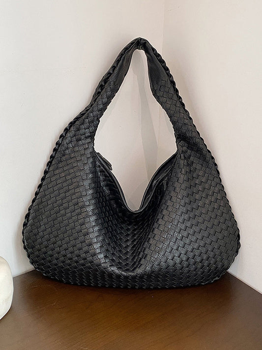 Bolso tejido de cuero de moda para mujer