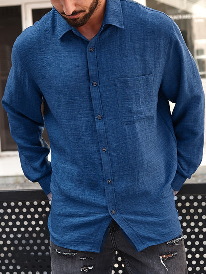 Iker™ Camisa casual de manga larga — Estilo diario sin esfuerzo