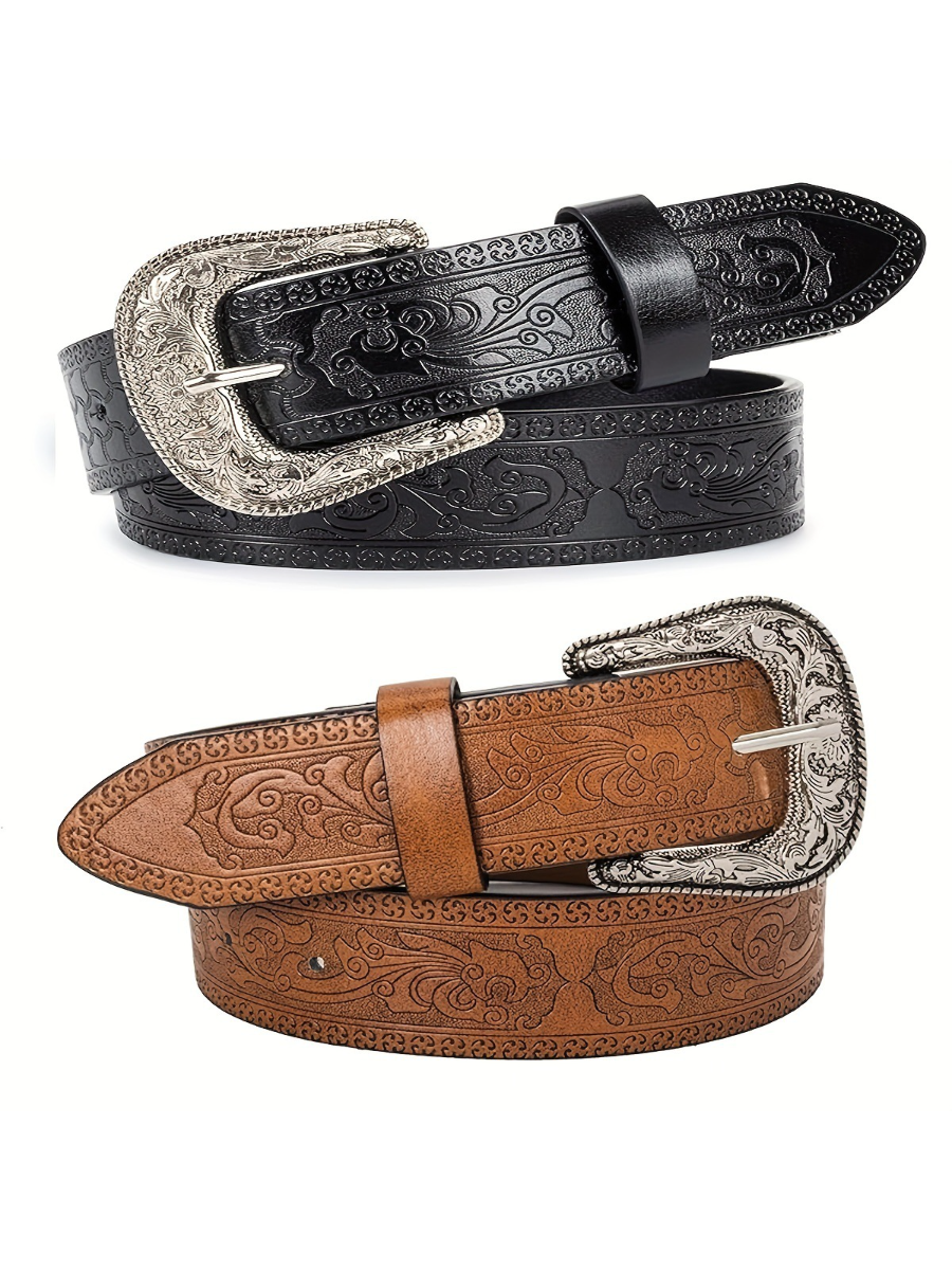 Cinturón de estilo vaquero vintage para mujer de mezclilla