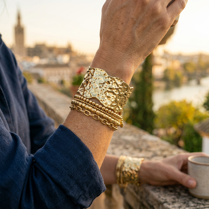 Terra Doré - pulsera con textura