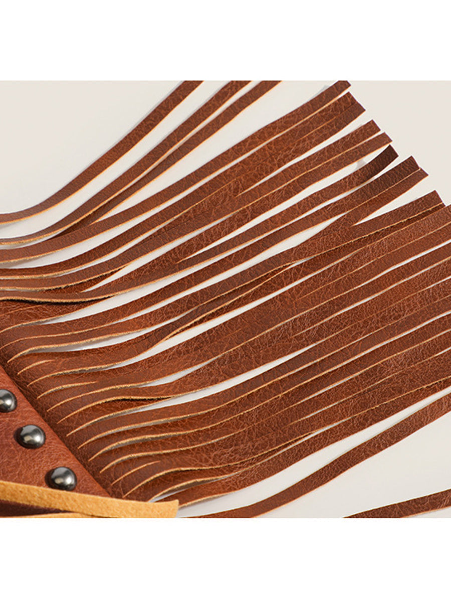 Bolso de flecos estilo vaquero occidental de moda para mujer