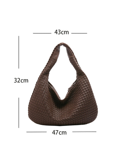 Bolso tejido de cuero de moda para mujer