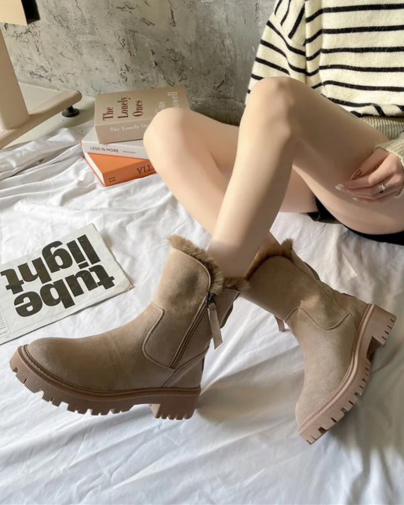 Botas de invierno para mujer con forro polar – cálidas, cómodas y con estilo
