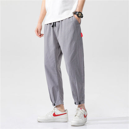Theo - Pantalones Ajustados de Algodón