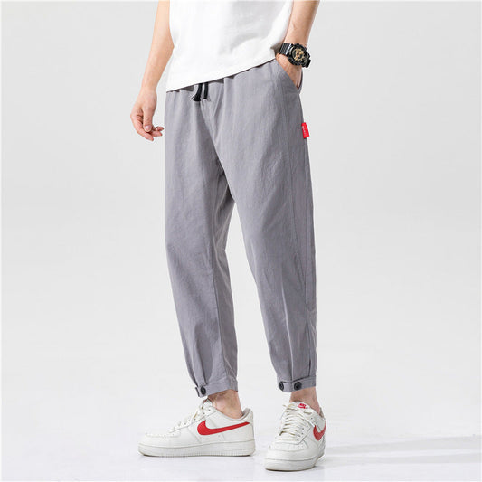 Theo - Pantalones Ajustados de Algodón