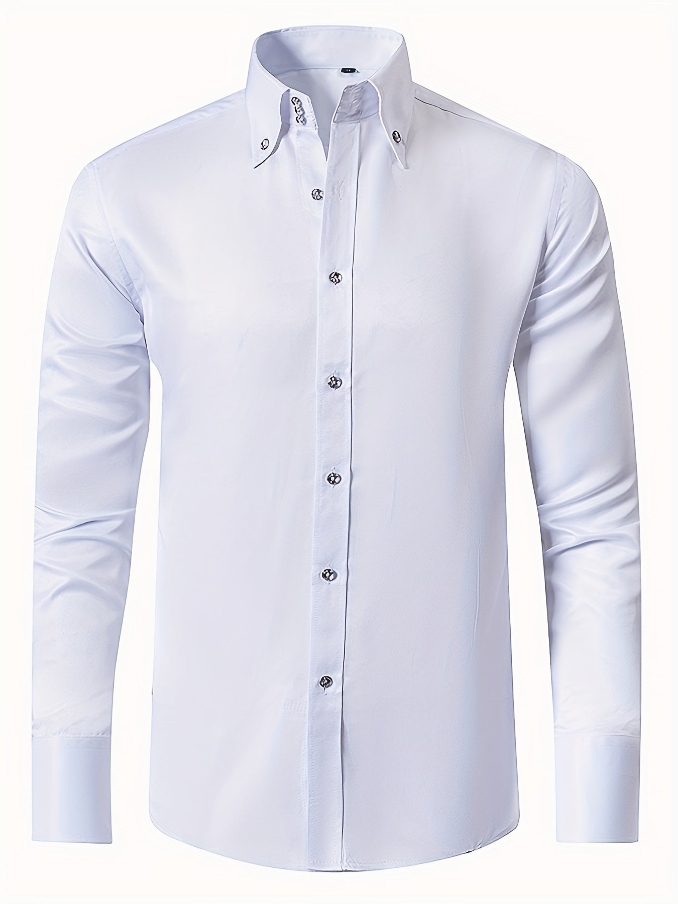 Liam™ Camisa lisa de manga larga clásica