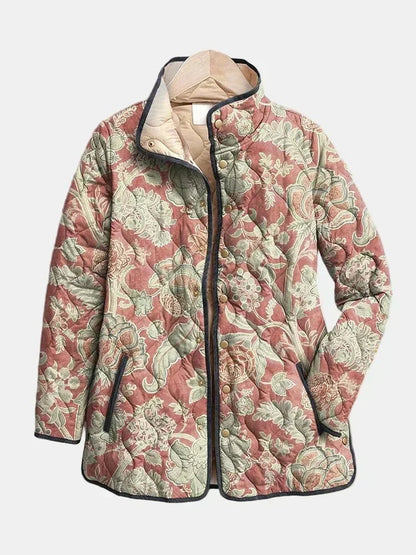 Chaqueta Acolchada Damasco Terracota