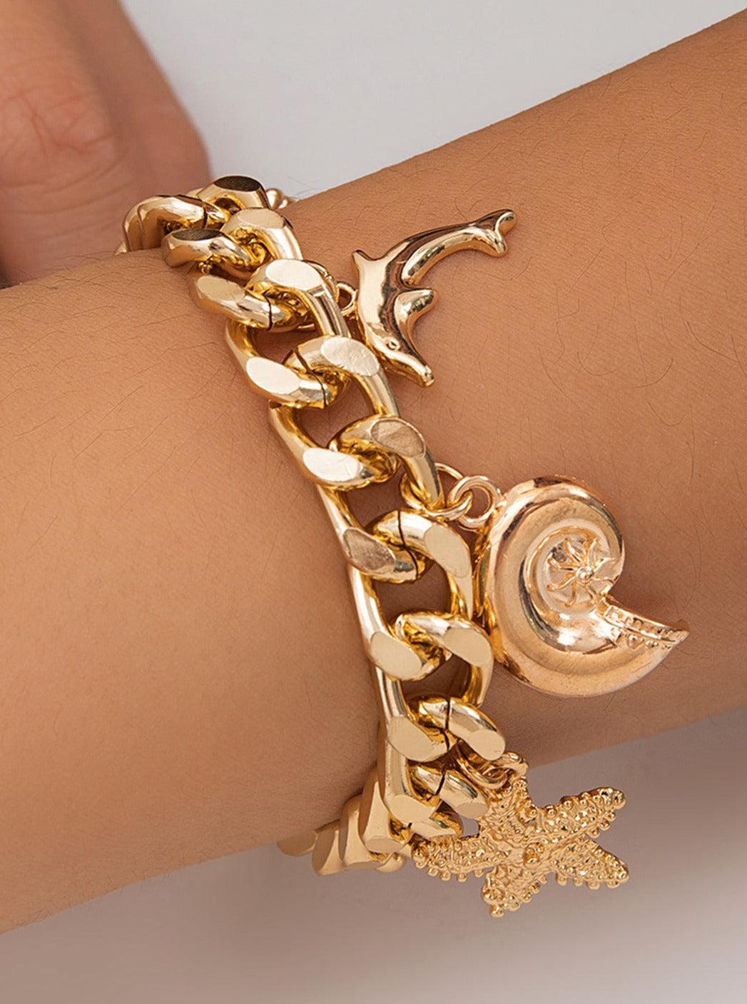 Pulsera con colgante de temática oceánica