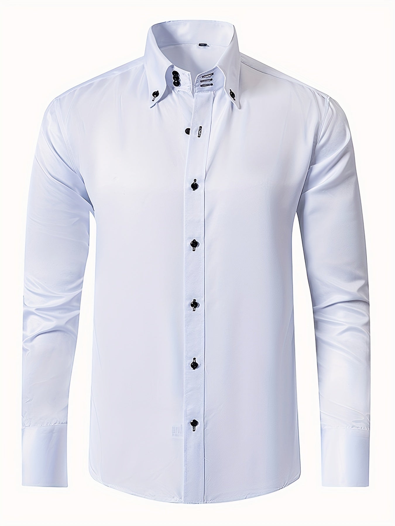 Liam™ Camisa lisa de manga larga clásica