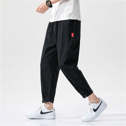 Theo - Pantalones Ajustados de Algodón