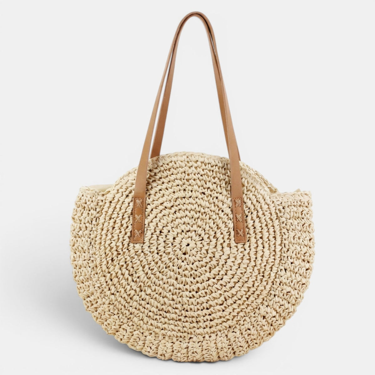 Bolso Rafia Mujer Redondo