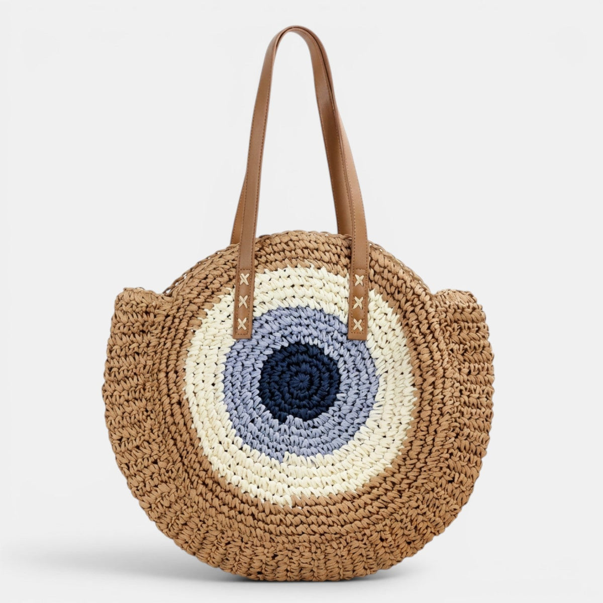 Bolso Rafia Mujer Redondo