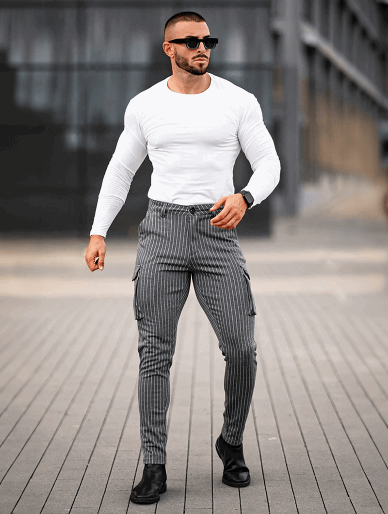 Vittorio Pantalones Slim Fit - Gris