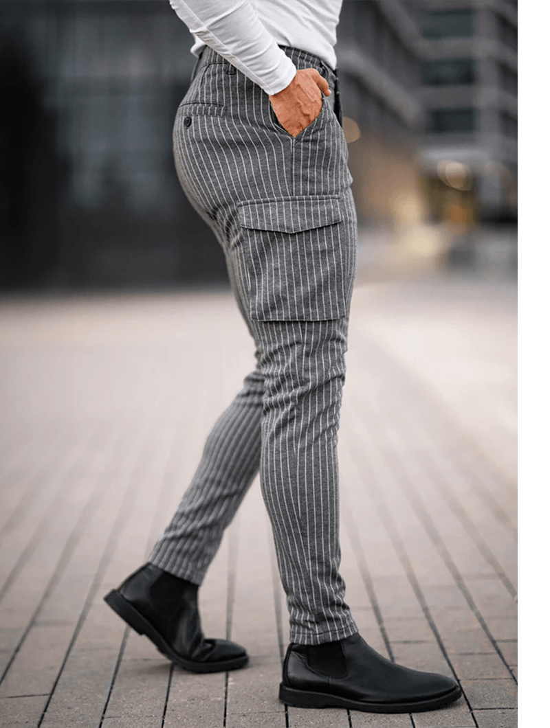 Vittorio Pantalones Slim Fit - Gris