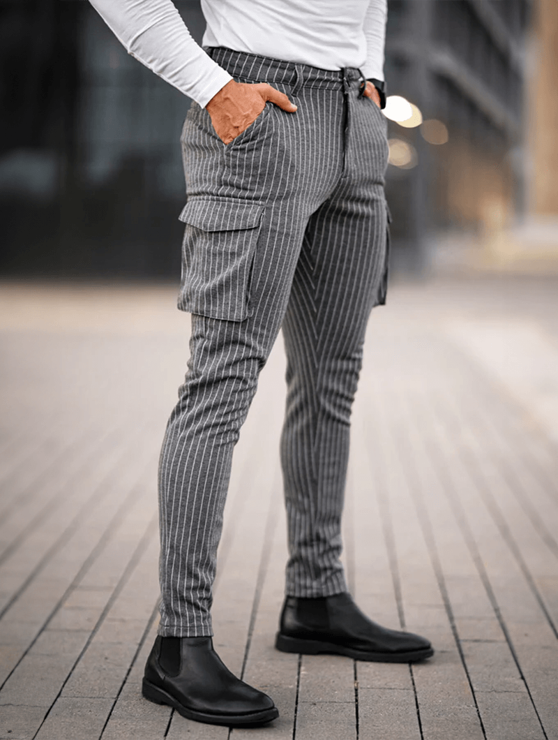 Vittorio Pantalones Slim Fit - Gris