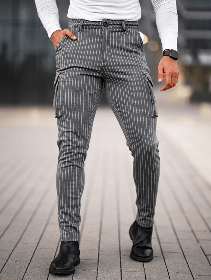 Vittorio Pantalones Slim Fit - Gris
