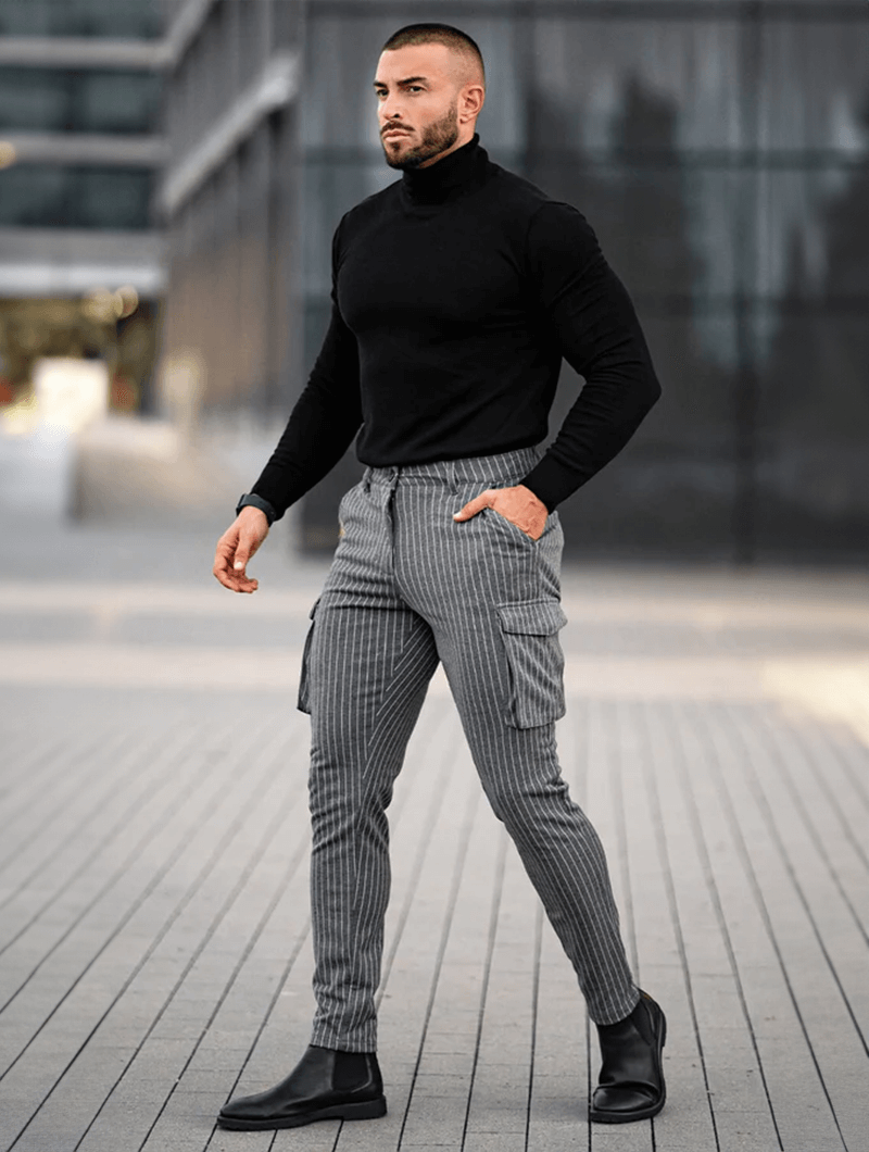 Vittorio Pantalones Slim Fit - Gris