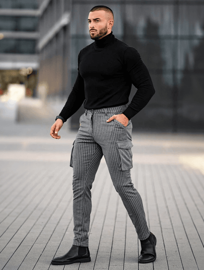 Vittorio Pantalones Slim Fit - Gris