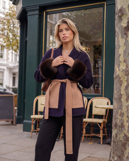 Chaqueta Costanza — Bata con Puños de Pelo Sintético