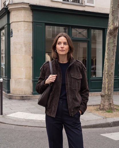 Chaqueta Ludovica — Field Jacket Efecto Ante