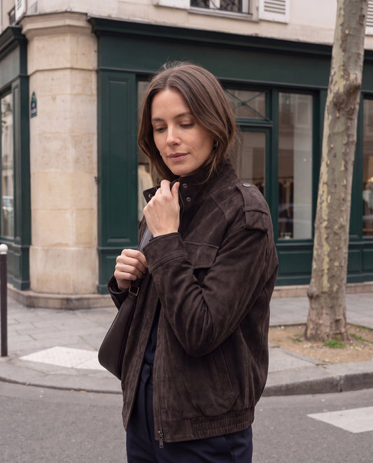 Chaqueta Ludovica — Field Jacket Efecto Ante