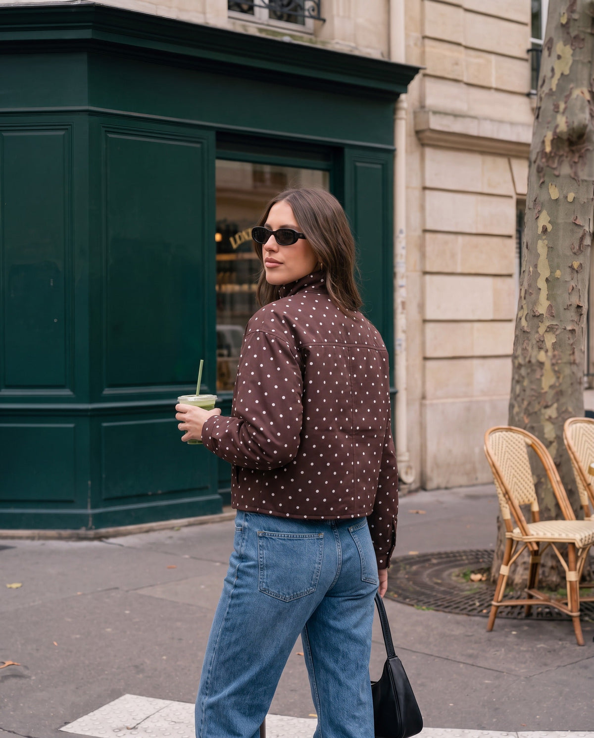Chaqueta Margherita — de Lunares con Cuello Alto