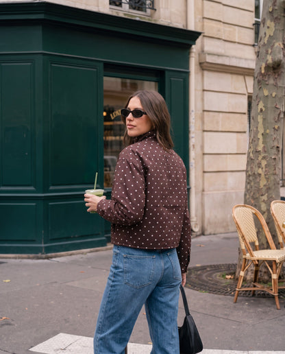 Chaqueta Margherita — de Lunares con Cuello Alto