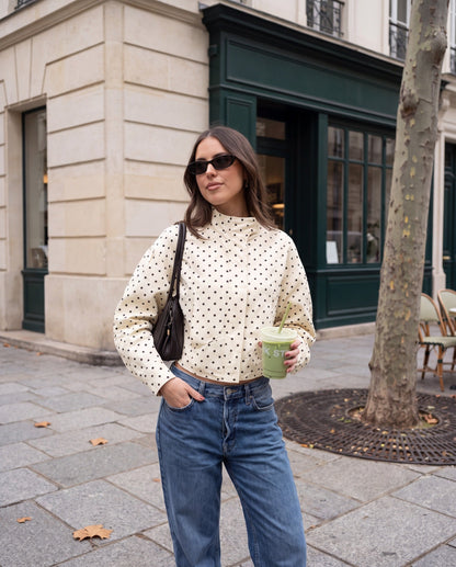Chaqueta Margherita — de Lunares con Cuello Alto