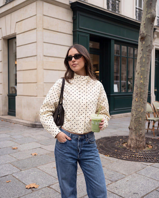 Chaqueta Margherita — de Lunares con Cuello Alto