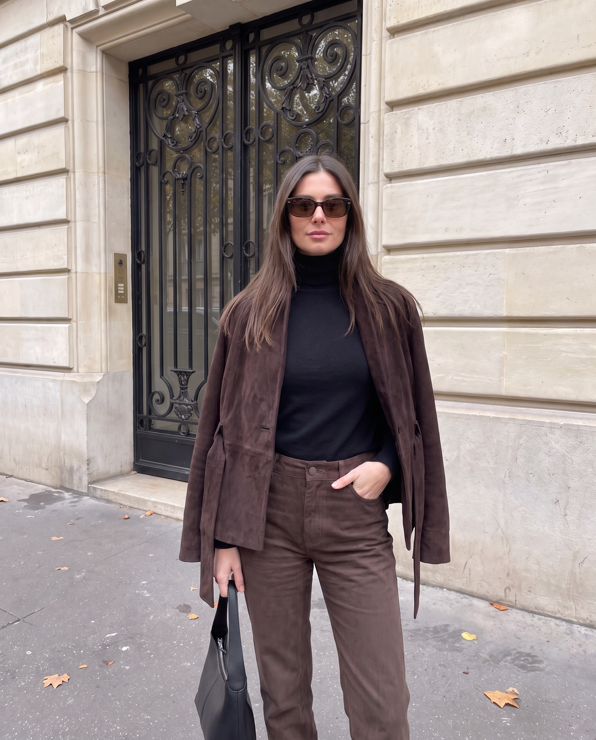 Chaqueta Camilla — Efecto Ante con Cinturón