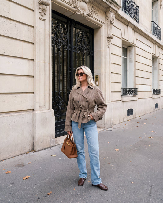 Chaqueta Ottavia — Pata de Gallo con Cinturón