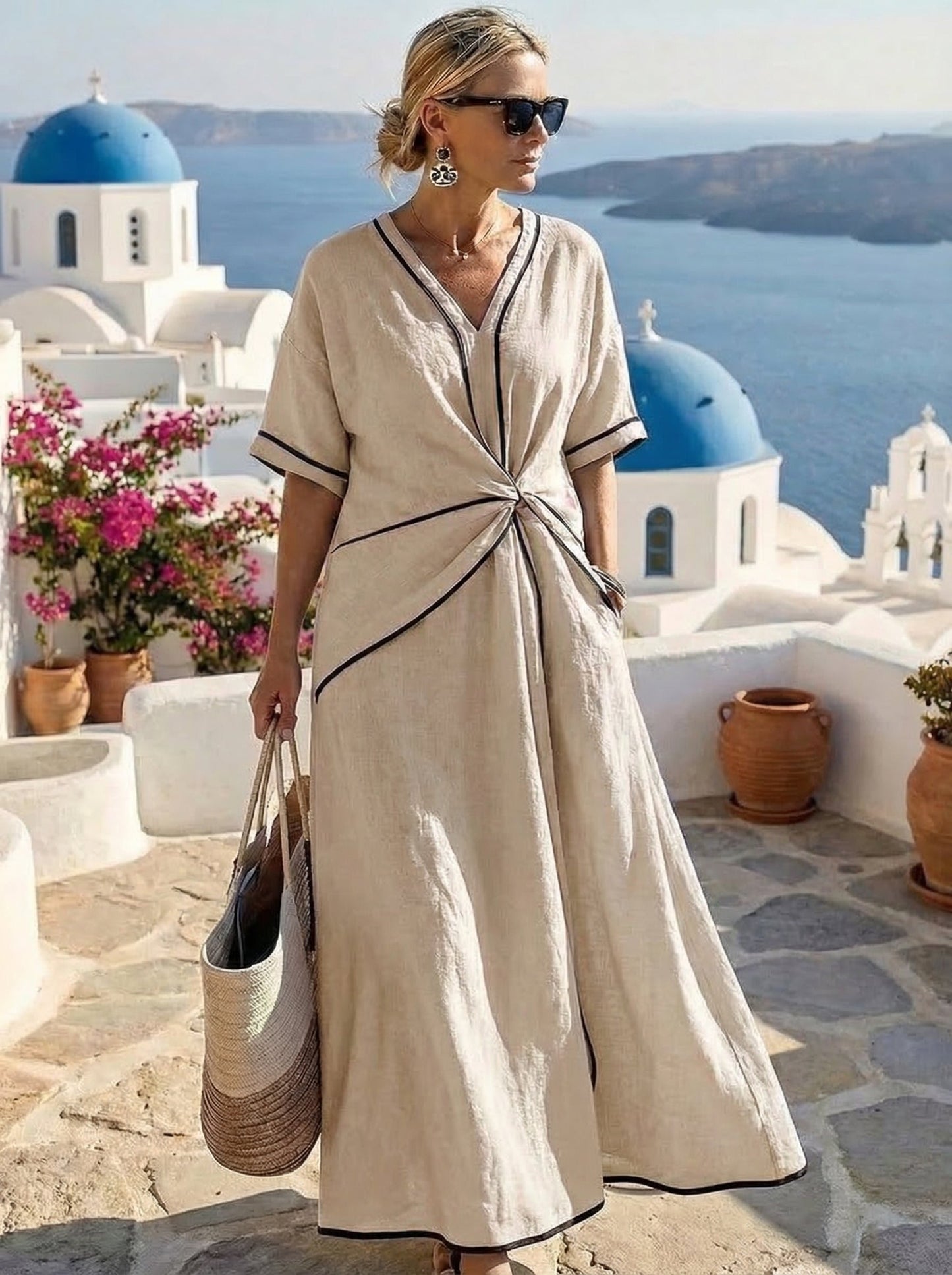 Santorini™ Vestido Ligero de Verano – Estilo Fresco y Cómodo para Días Soleados