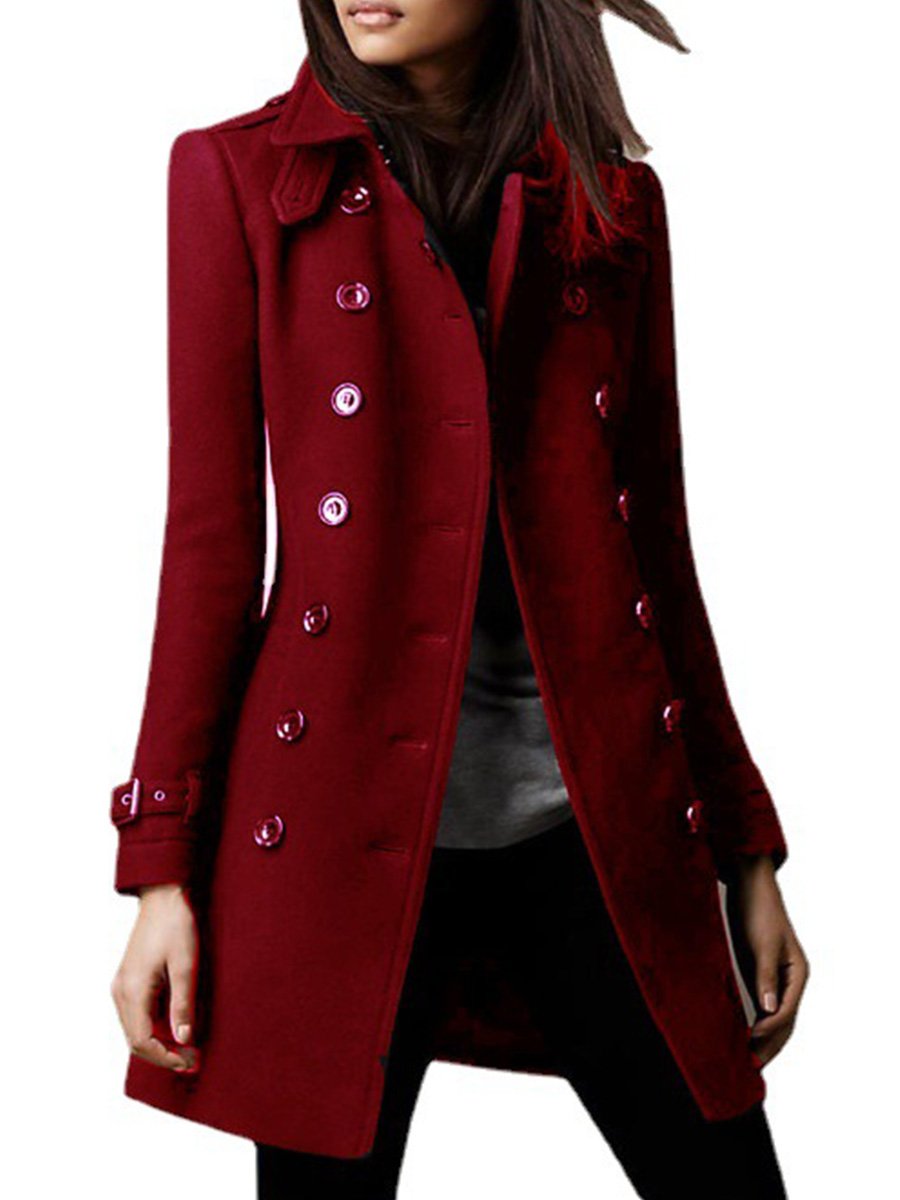 Abrigo de lana para mujer de otoño e invierno