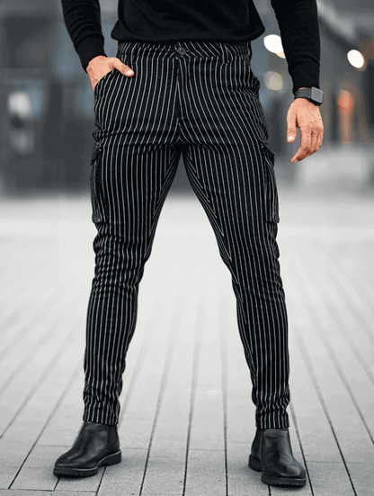 Vittorio Pantalones Slim Fit - Negro