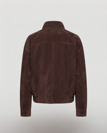 Cazadora bomber corta efecto ante