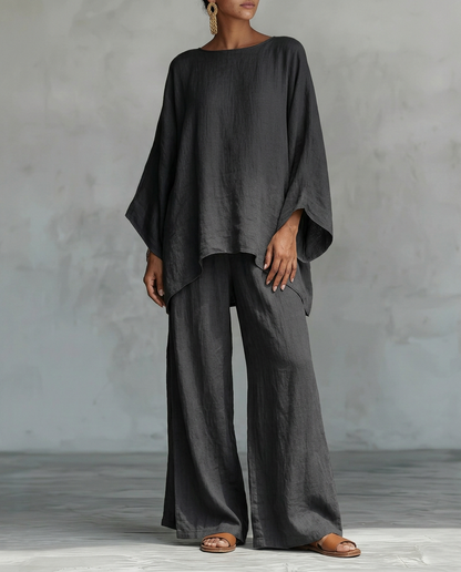 Conjunto Marta — Túnica Asimétrica y Pantalón Ancho