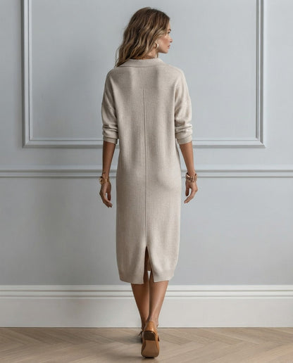 Vestido camisero Alma — Jersey liso