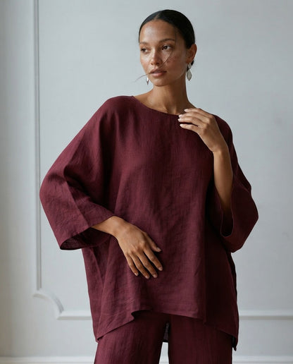 Conjunto Marta — Túnica Asimétrica y Pantalón Ancho