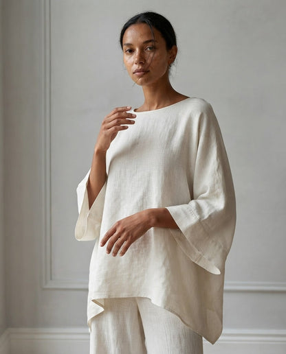 Conjunto Marta — Túnica Asimétrica y Pantalón Ancho