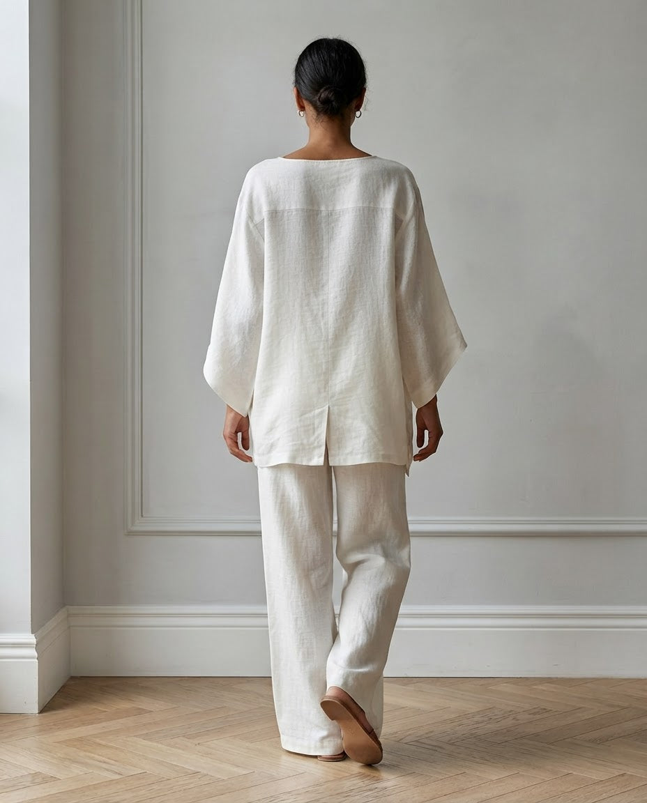 Conjunto Marta — Túnica Asimétrica y Pantalón Ancho