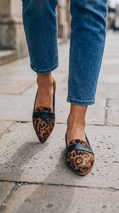 Mocasín de Punta con Franja en el Empeine