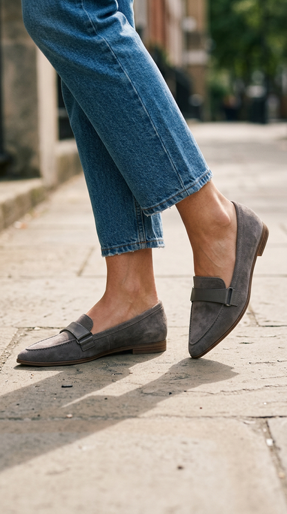 Mocasín de Punta con Franja en el Empeine