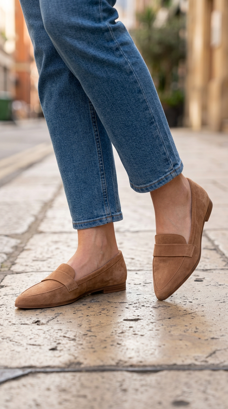 Mocasín de Punta con Franja en el Empeine