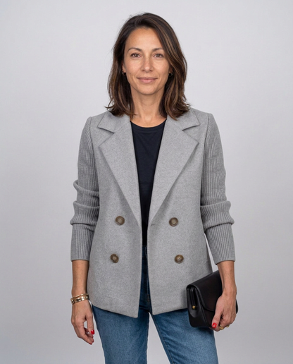 Chaqueta Cruzada Elena — Mangas de Punto