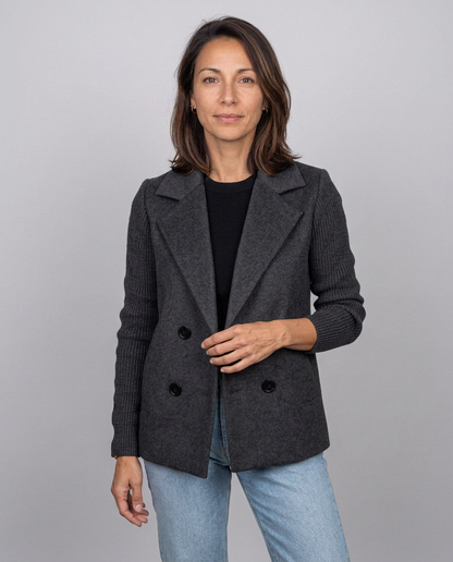 Chaqueta Cruzada Elena — Mangas de Punto
