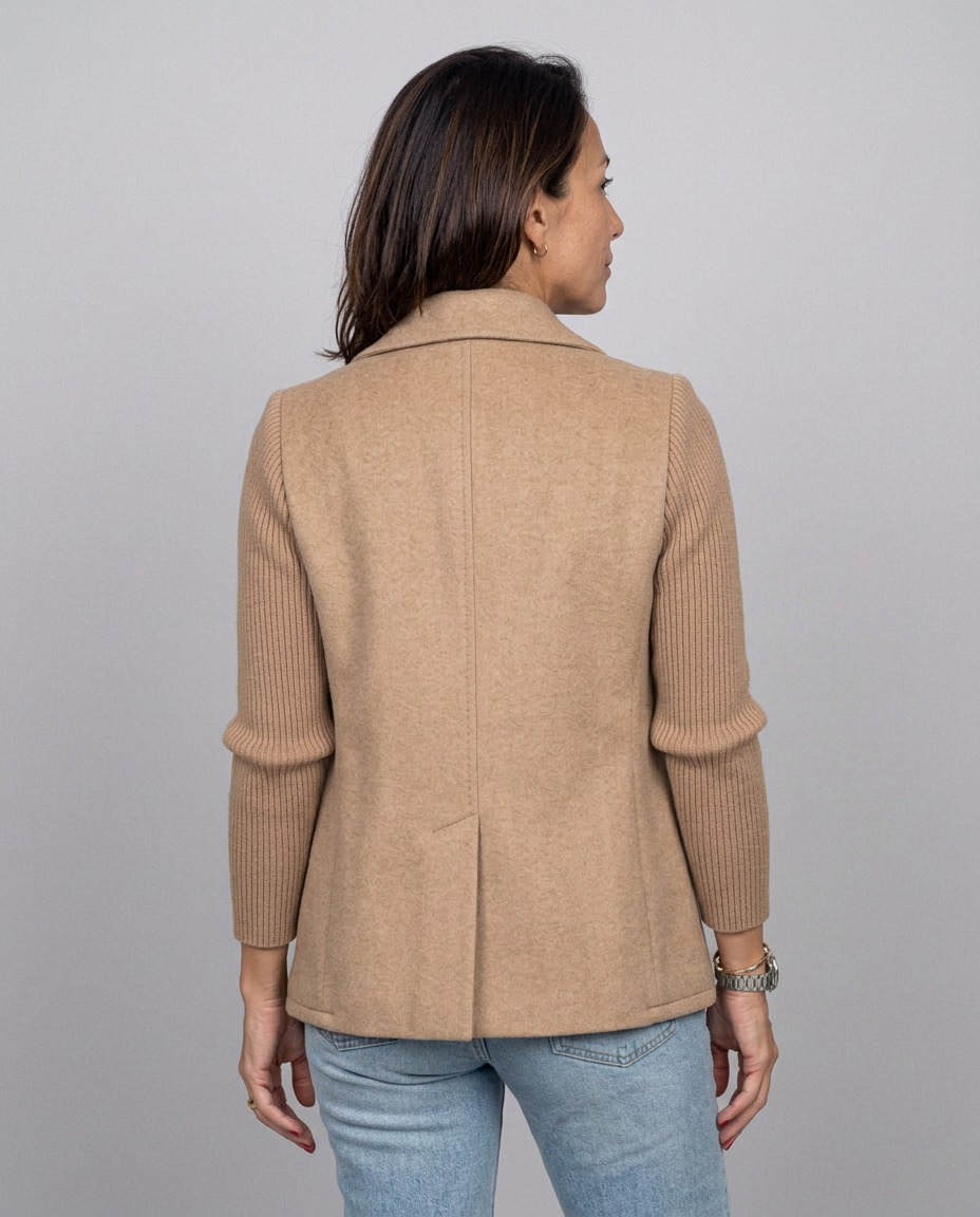 Chaqueta Cruzada Elena — Mangas de Punto